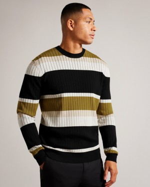 Ted Baker Array Men's Sweaters Black | 01372-DZMN