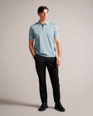 Ted Baker Erwen Men's Tops Blue | 76204-WFMG