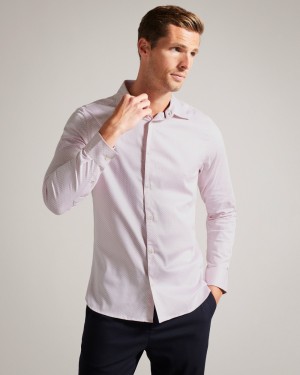 Ted Baker Faenza Men's Shirts Beige | 28035-FNAW