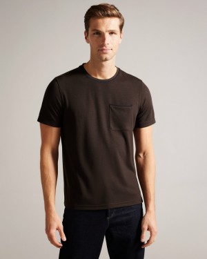 Ted Baker Grine Men's Tops White / Black | 05678-METX