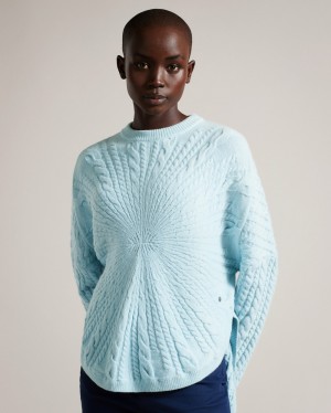 Ted Baker Kimila Women's Sweaters Blue | 13689-LWQV