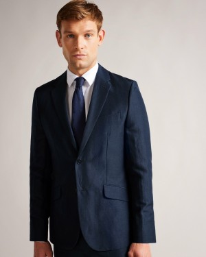 Ted Baker Lancej Men's Blazer Blue | 84265-VBIZ