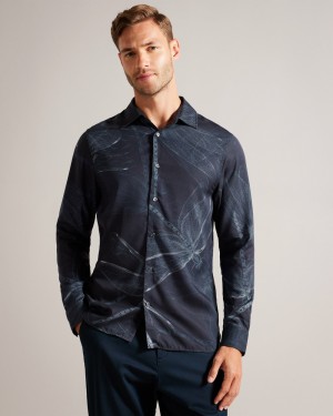 Ted Baker Loreto Men's Shirts Blue | 94320-MWOY