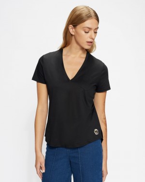 Ted Baker Lovage Women's Tops Black | 81746-JCXV