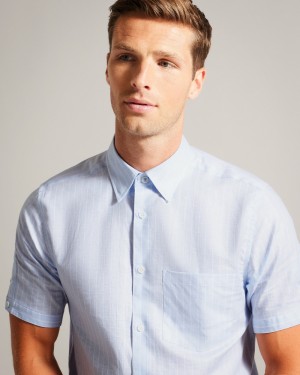 Ted Baker Lytham Men's Shirts Navy | 56078-DJIF