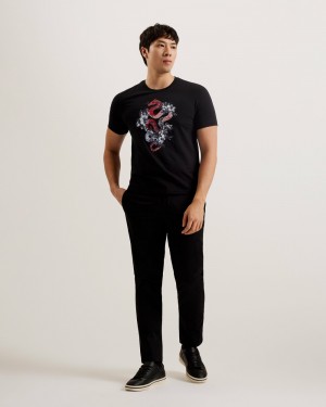 Ted Baker Rezolt Men's Tops Black | 36291-DKTM