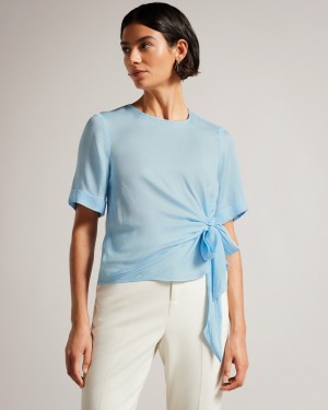 Ted Baker Thaliya Women's Tops Blue | 91765-KTVM