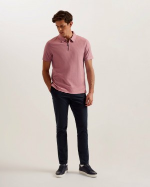 Ted Baker Zarkes Men's Tops White / Navy | 32069-ZNBU