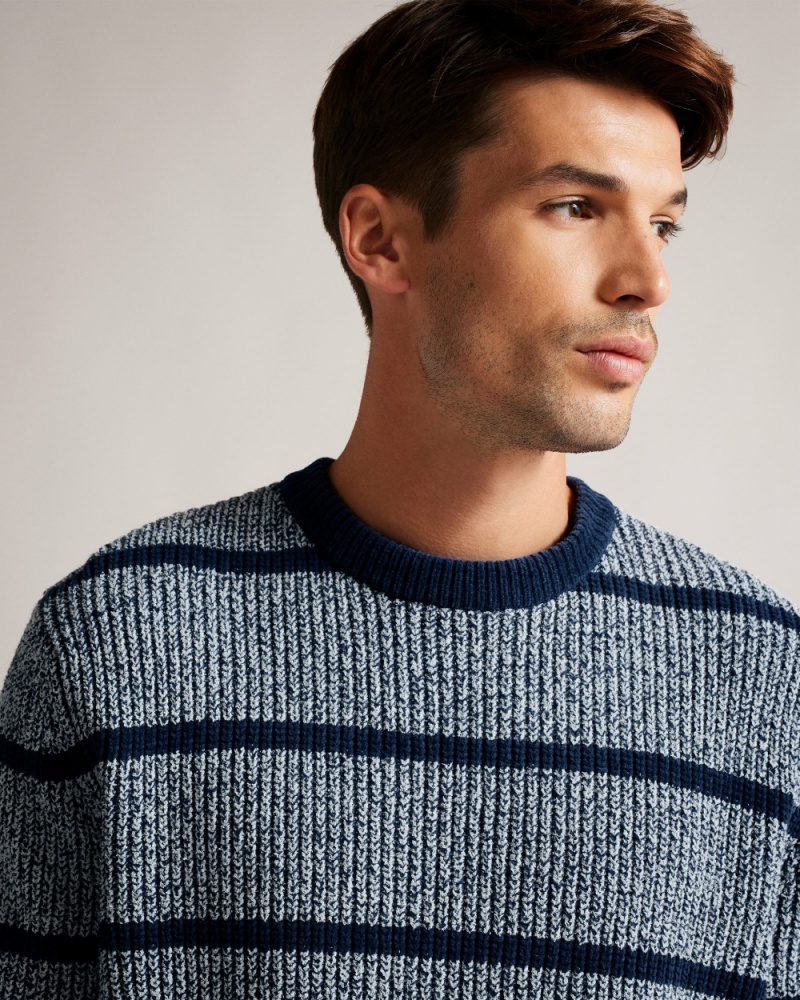 Ted Baker Angio Men's Sweaters Blue | 95710-BDKN