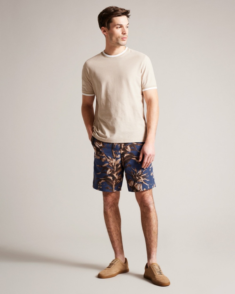 Ted Baker Canriya Men\'s Shorts Beige | 59023-TEYQ