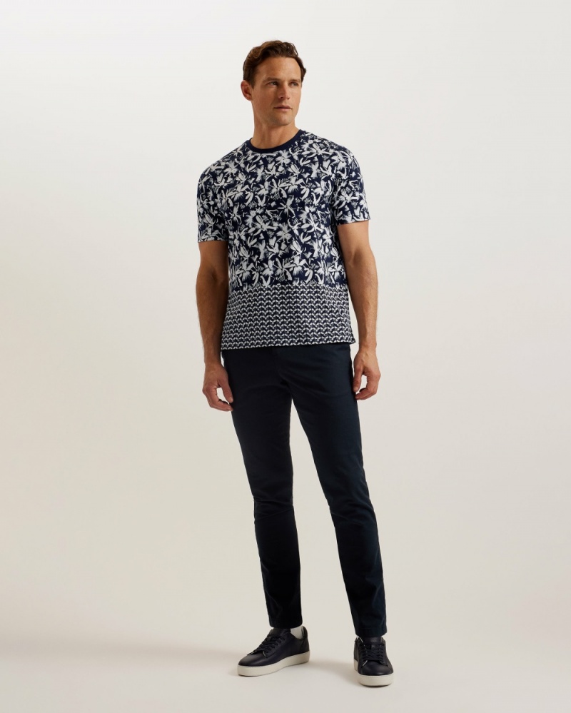 Ted Baker Dodems Men's Tops Navy | 76195-KNYW