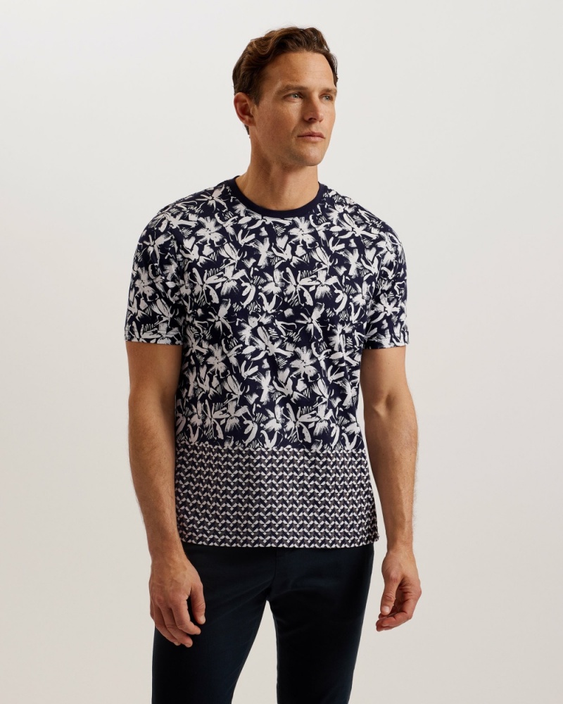 Ted Baker Dodems Men\'s Tops Navy | 76195-KNYW