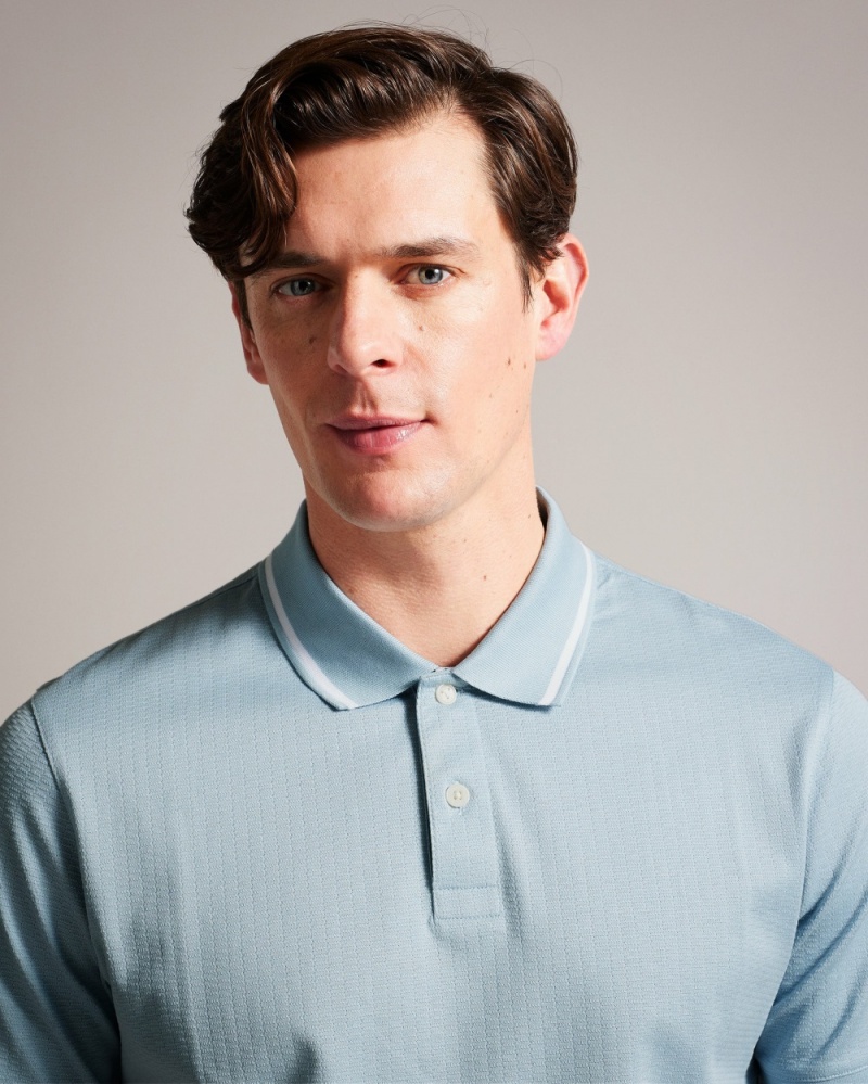 Ted Baker Erwen Men's Tops Blue | 76204-WFMG