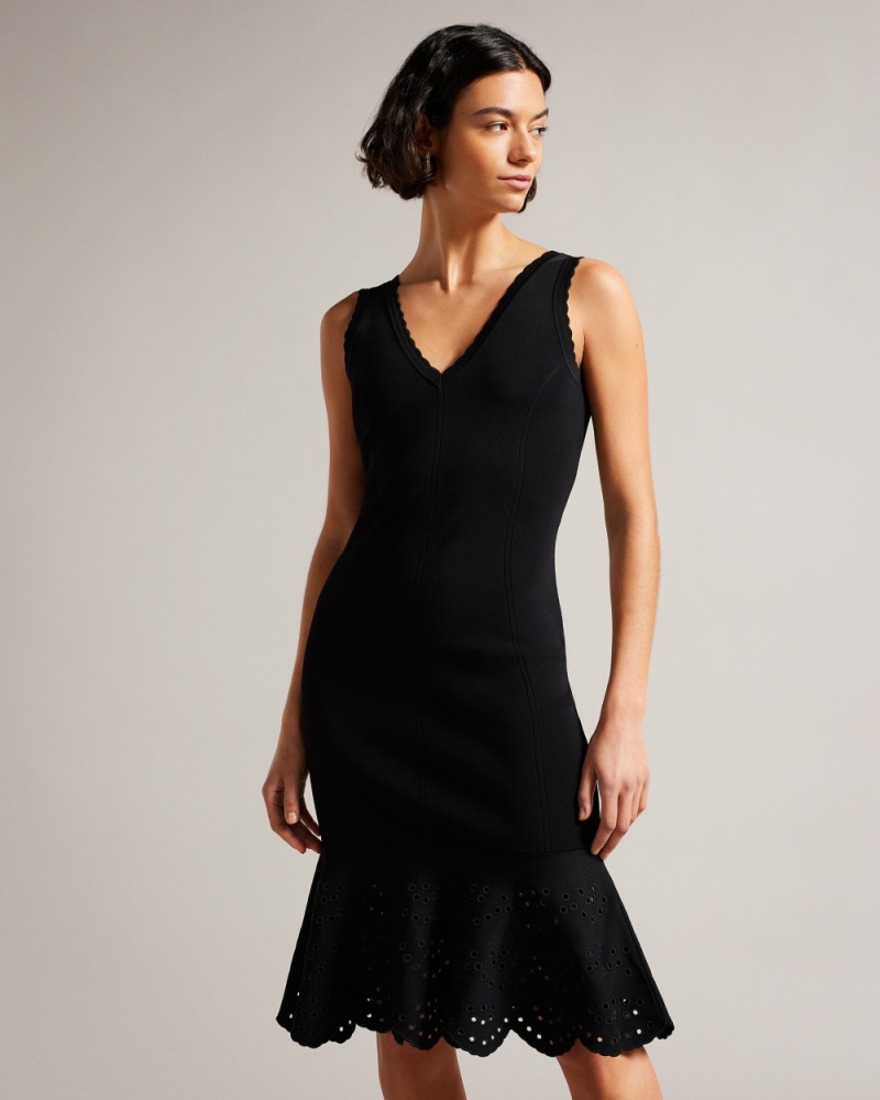 Ted Baker Juliann Women's Dress Black | 09732-EXRI