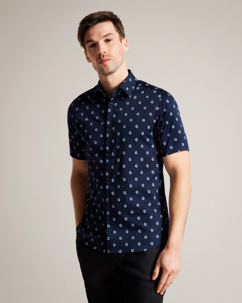 Ted Baker Kymsho Men's Shirts Blue | 53792-SKZL