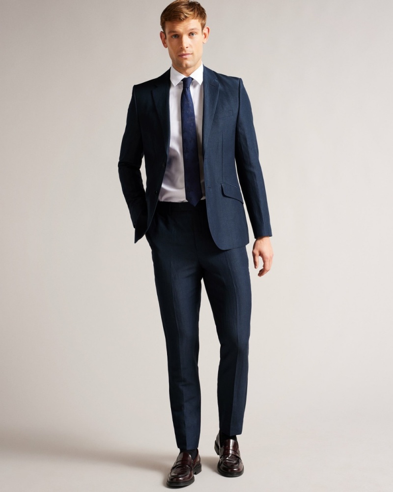 Ted Baker Lancej Men's Blazer Blue | 84265-VBIZ