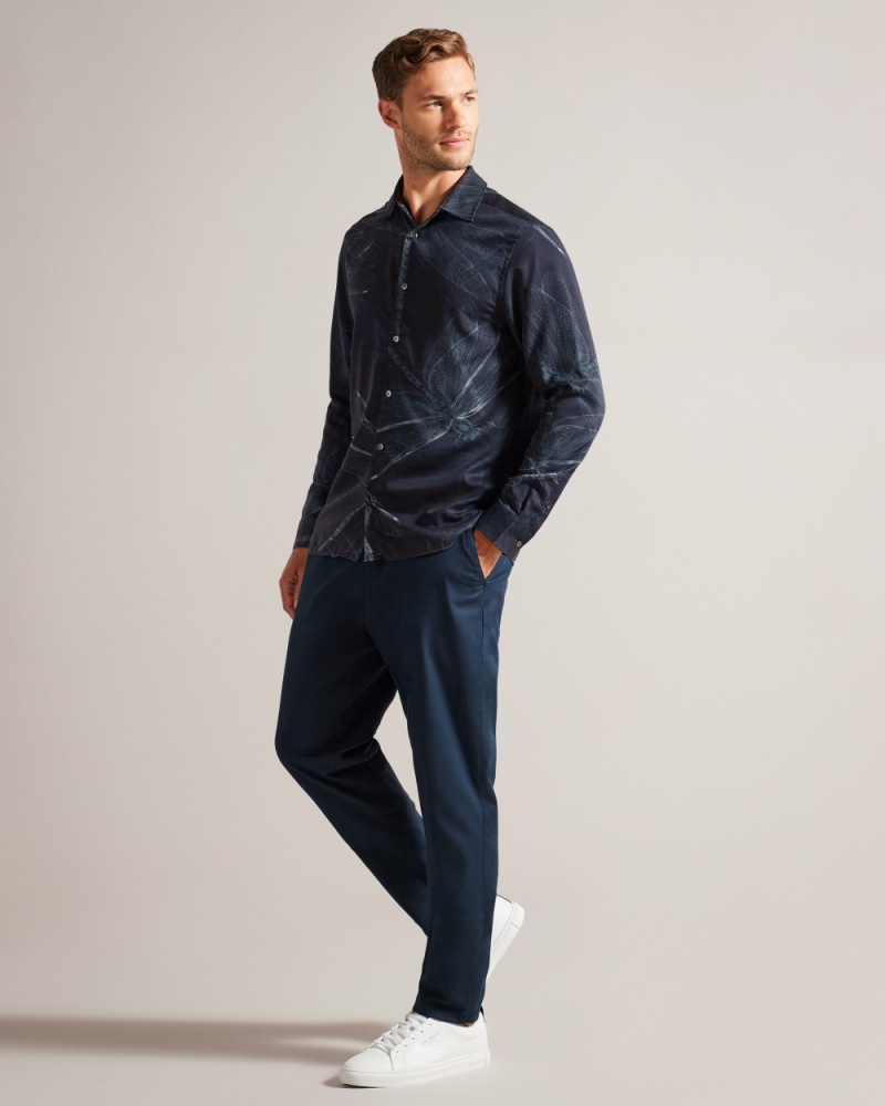 Ted Baker Loreto Men's Shirts Blue | 94320-MWOY