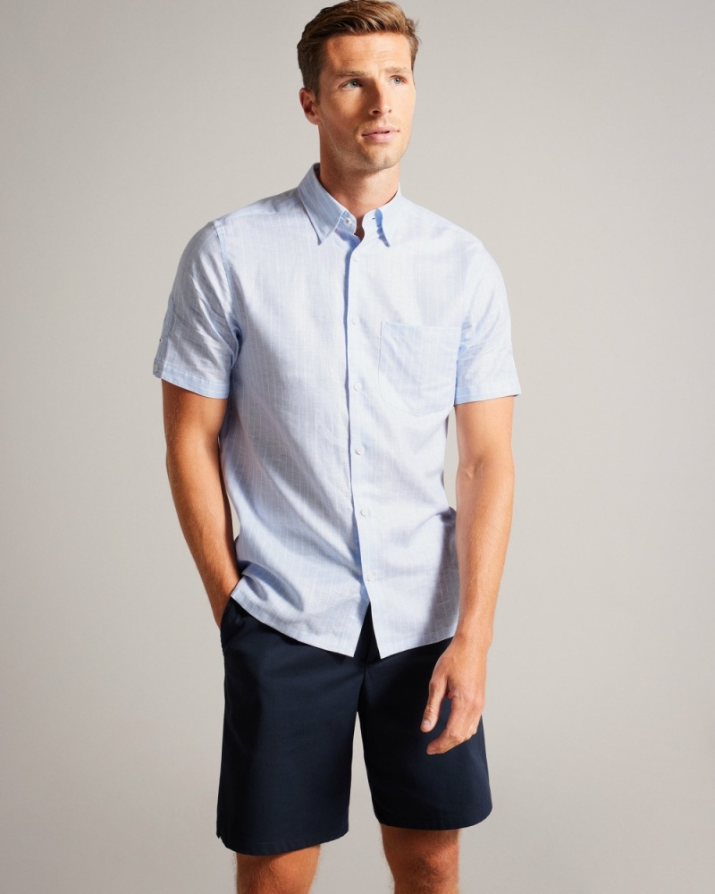 Ted Baker Lytham Men's Shirts Navy | 56078-DJIF