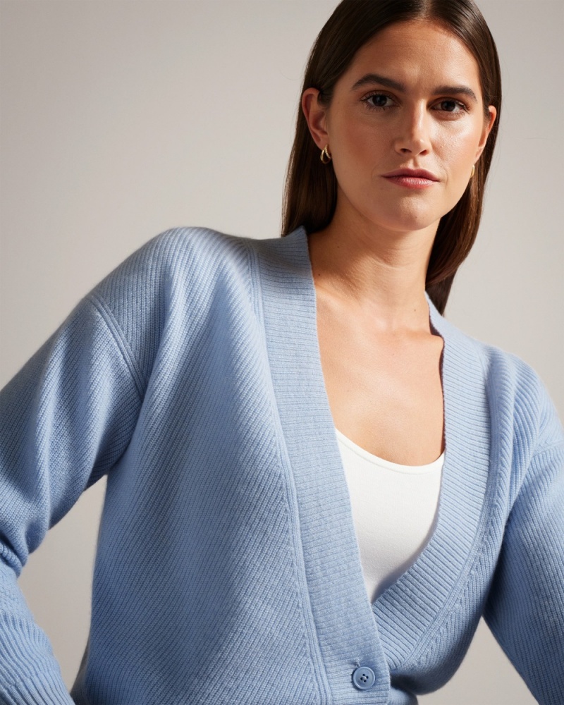 Ted Baker Marilo Women's Sweaters White / Blue | 52603-KYXZ