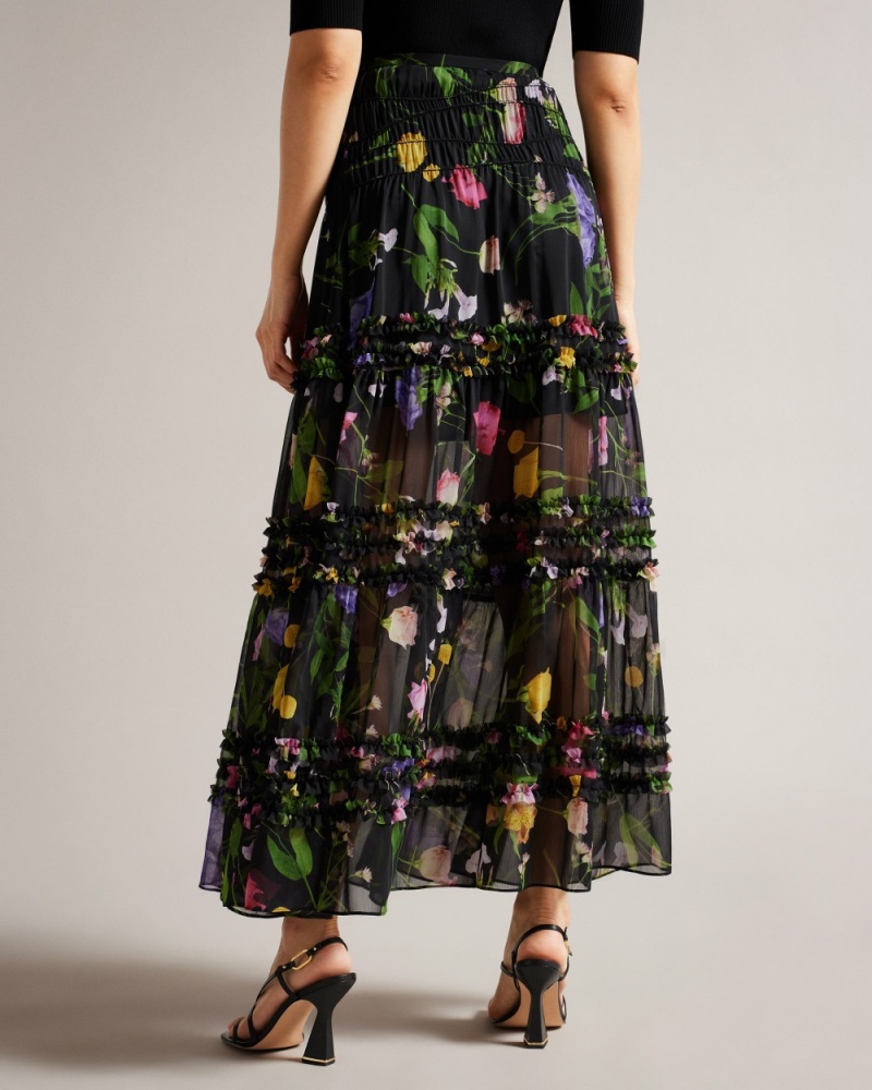 Ted Baker Thieaa Women's Skirts Black | 75083-KVDJ