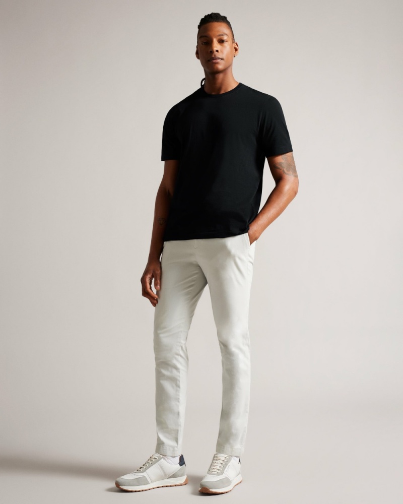 Ted Baker Tywinn Men's Tops White / Black | 46023-PMIY