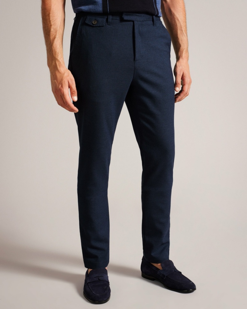 Ted Baker Ziyech Men's Chinos Navy | 17065-RLFQ